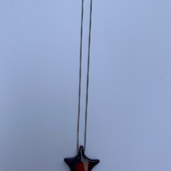 Unique Vintage 1980s Star Pendant Necklace with 16" Chain - Picture 3 of 6